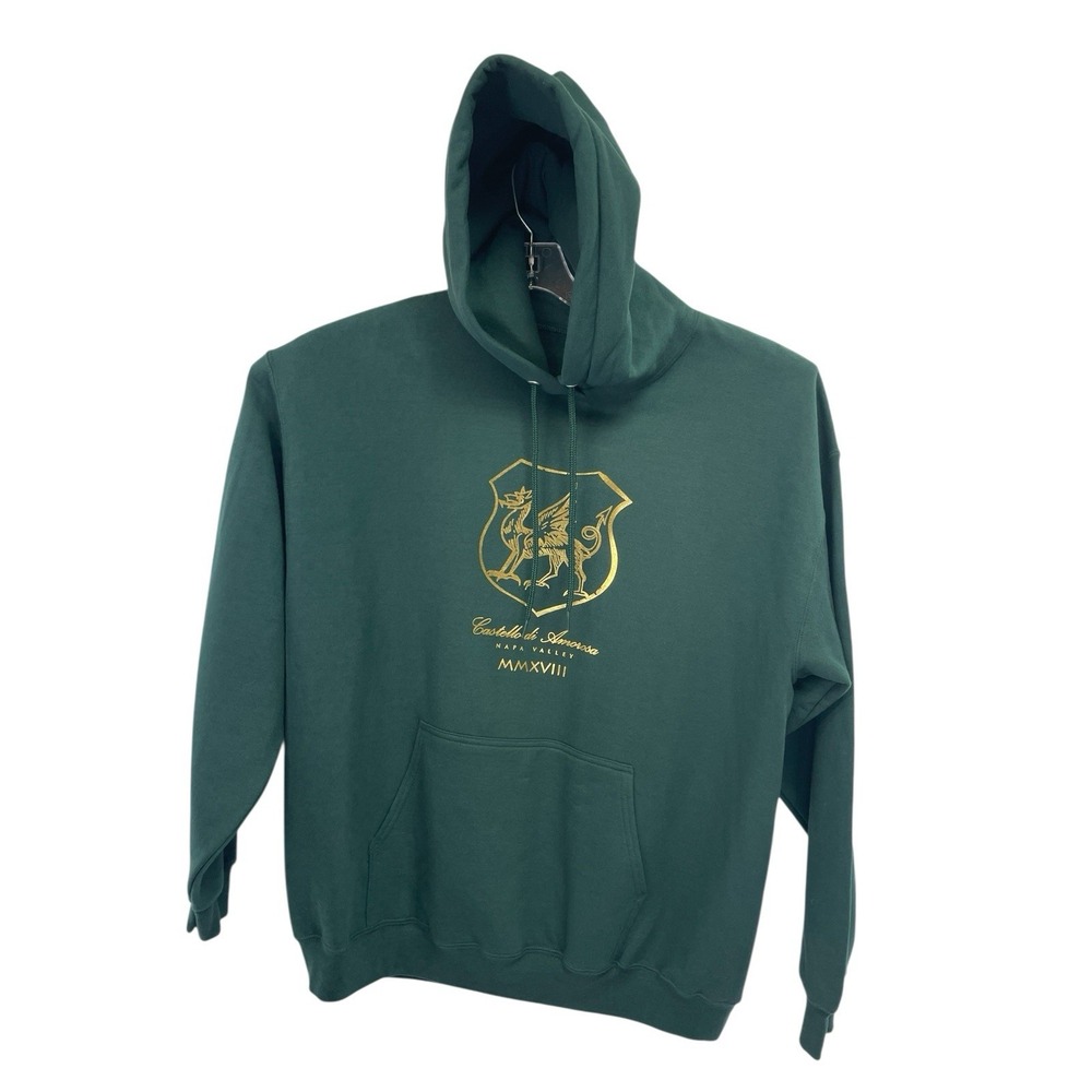 Castello Di Amorosa  Napa Valley Winery  Green Hoodie Sweatshirt Sz XL (D4)